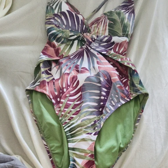 Nwt Bleu Rod Beattie Tropical Print Women's ONE PIECE Its A Breeze Swimsuit 8 - Picture 3 of 5
